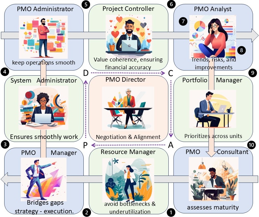 Belbin PMO roles 9 areas