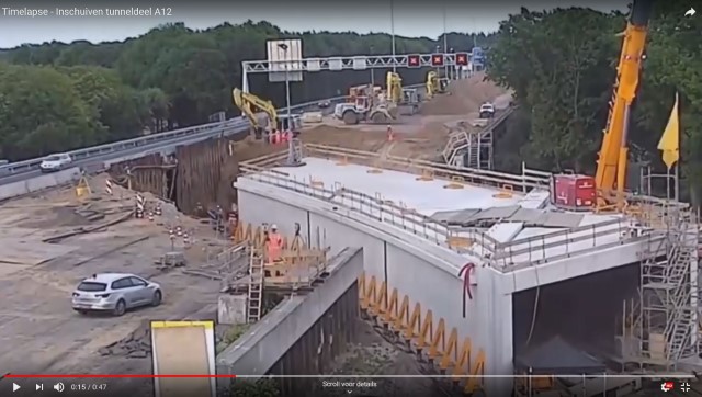  Timelapse - Inschuiven tunneldeel A12