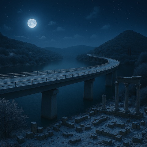 Road from nowhere to nowehere Middeterain hemis double night