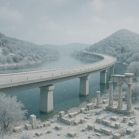 Road from nowhere to nowehere Middeterain hemis cold